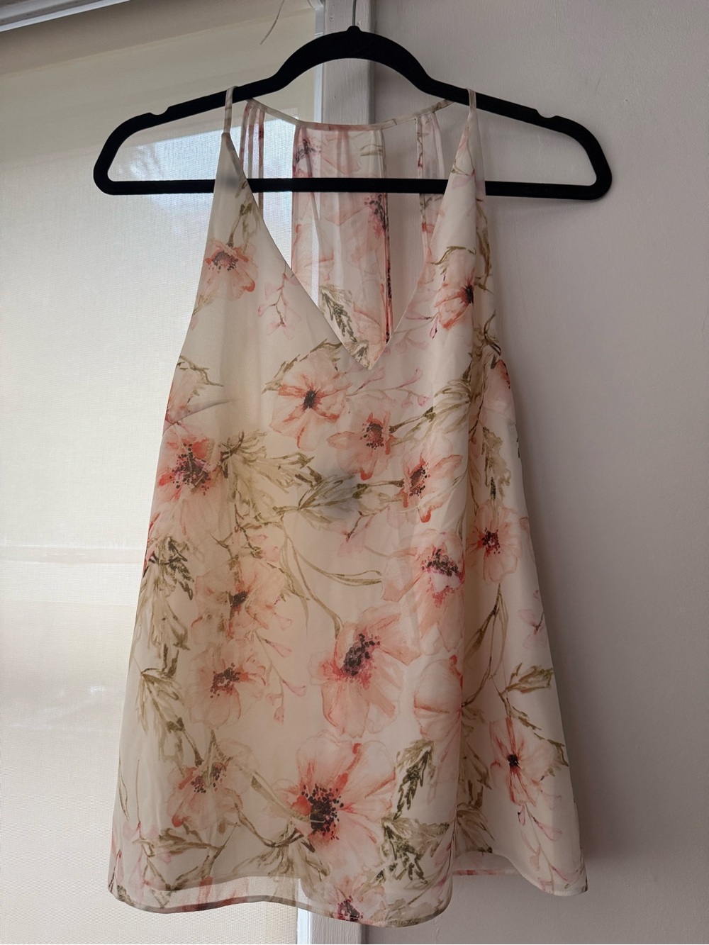 Haute Hippie Floral Ivory and Blush top